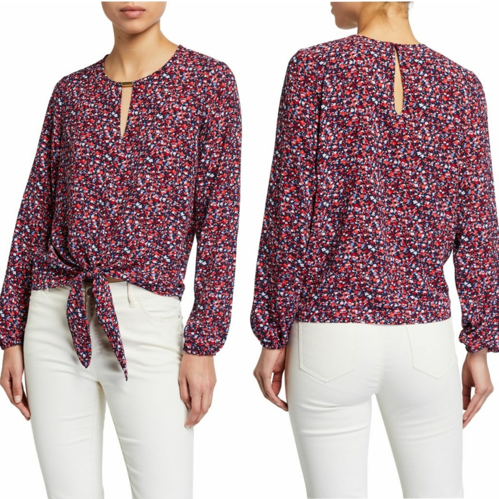 MICHAEL KORS Blouse Top Bead Tie